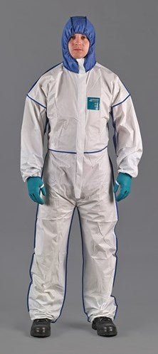 Salopette de sécurité Ansell | taille xl | blanc bleu | psa catégorie iii | 1 pièce - wn18b-00195-05 wn18b-00195-05
