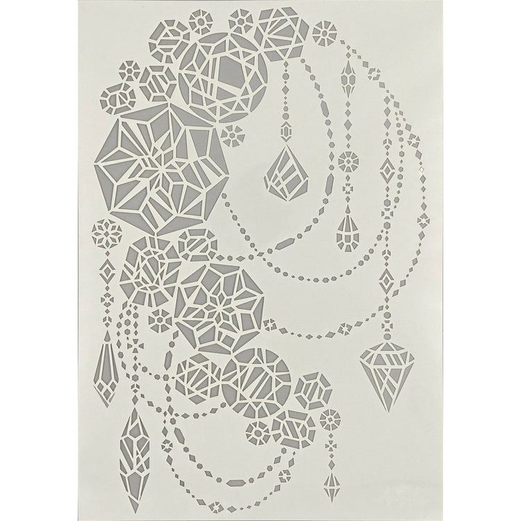 Angela poole • pochoir artisanal pierres précieuses en cristal a4