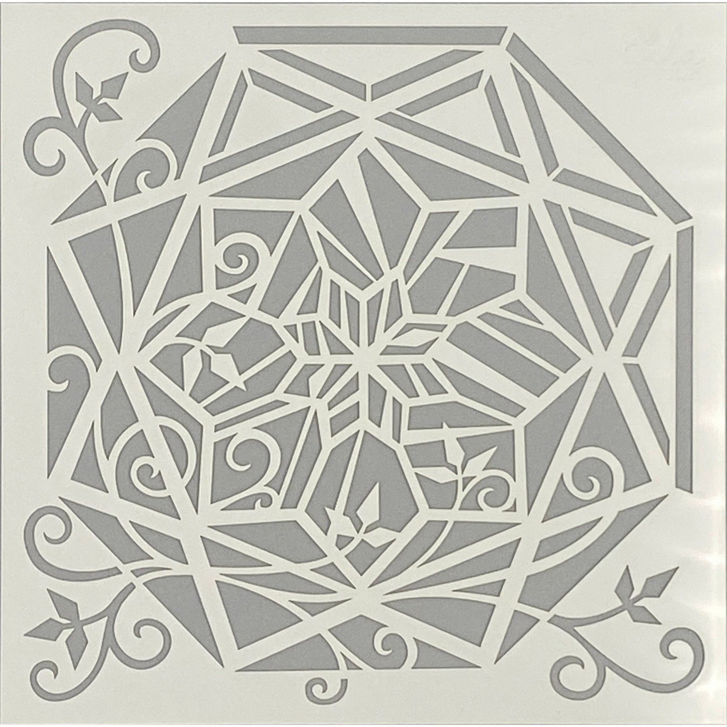 Angela Poole • pochoir artisanal de tourbillons de cristal