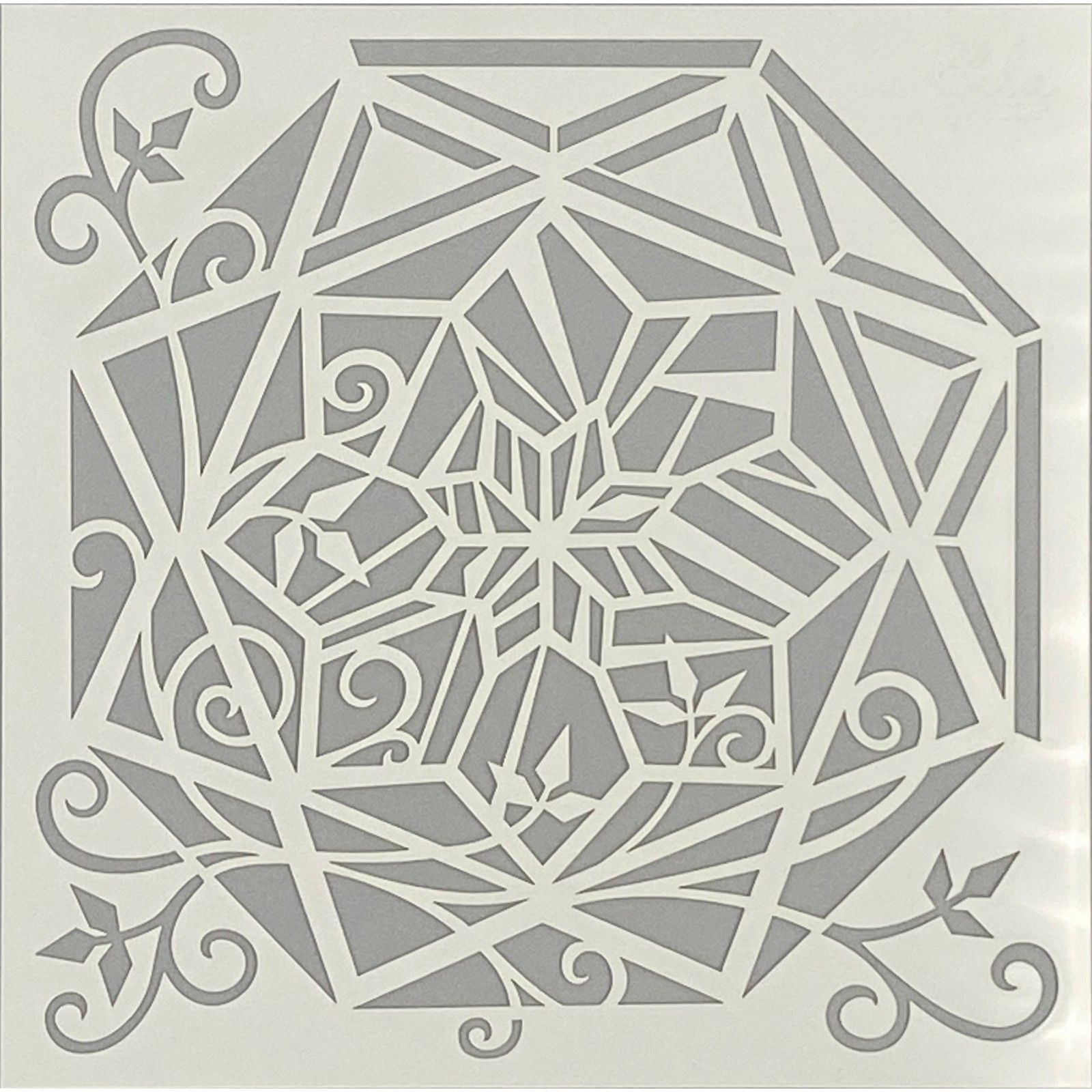 Angela Poole • pochoir artisanal de tourbillons de cristal