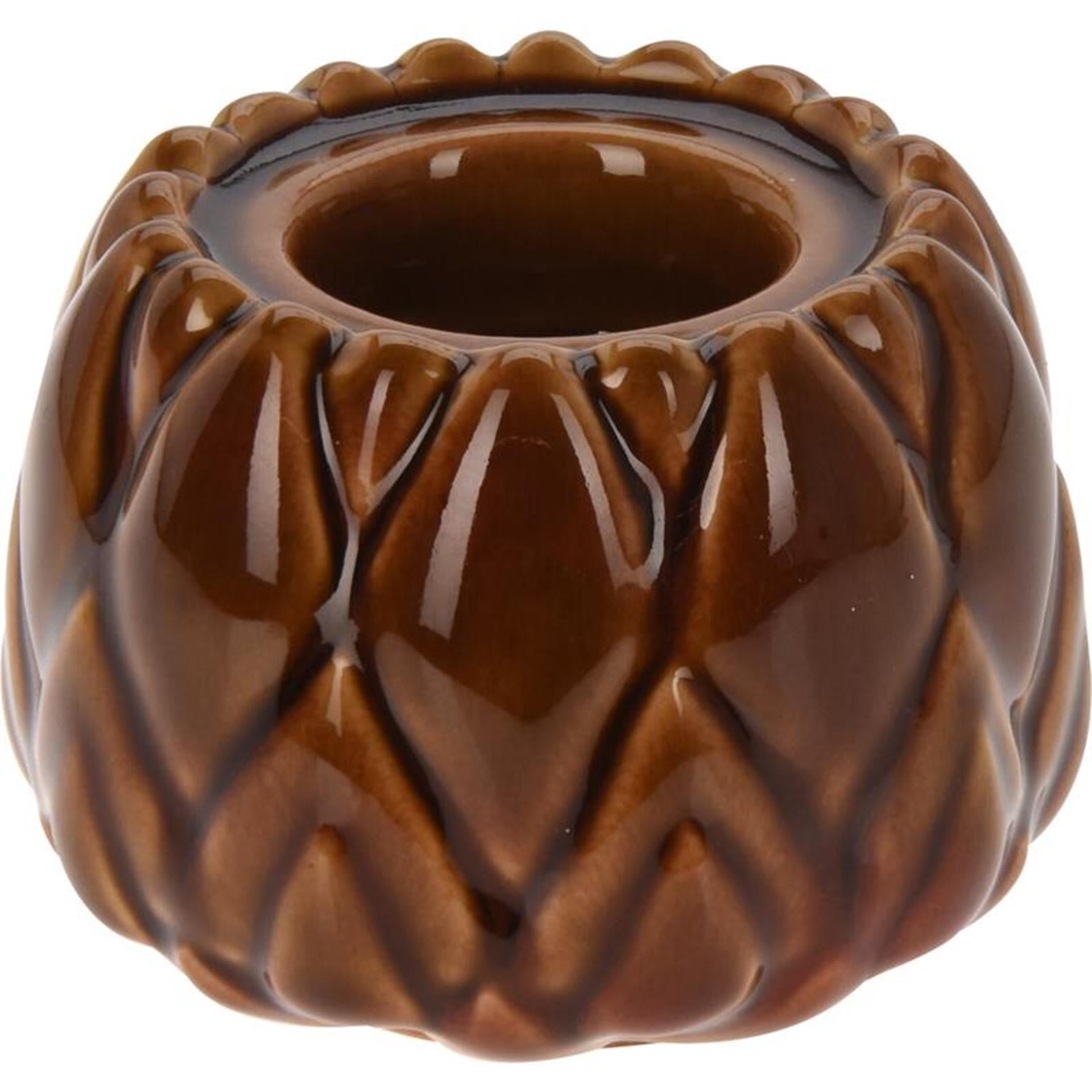 Home styling photophore artichaut 8cm marron
