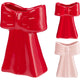Vase nœud home style 13cm rouge ou rose