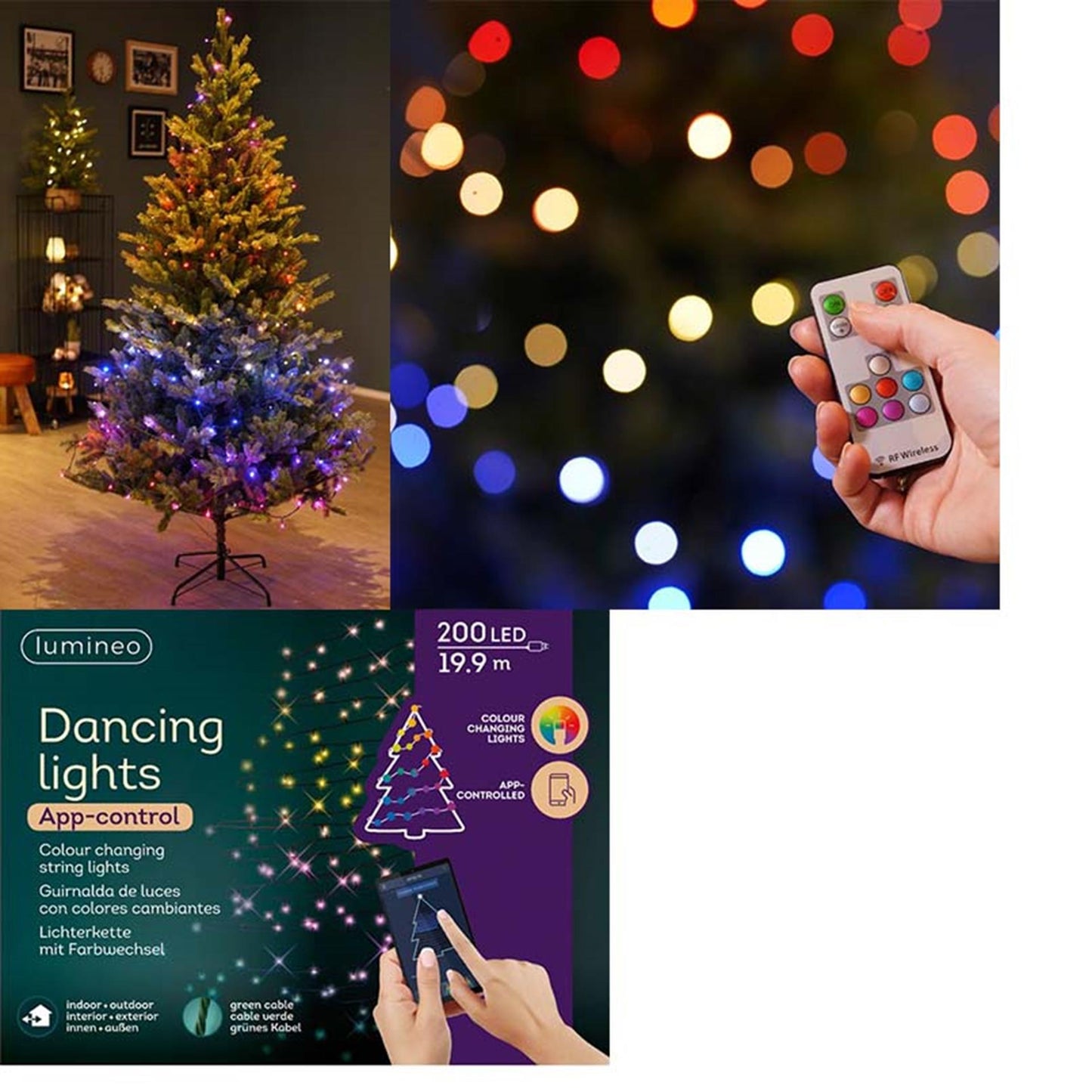 Contrôle par application des lumières de Noël Lumineo 200 LED