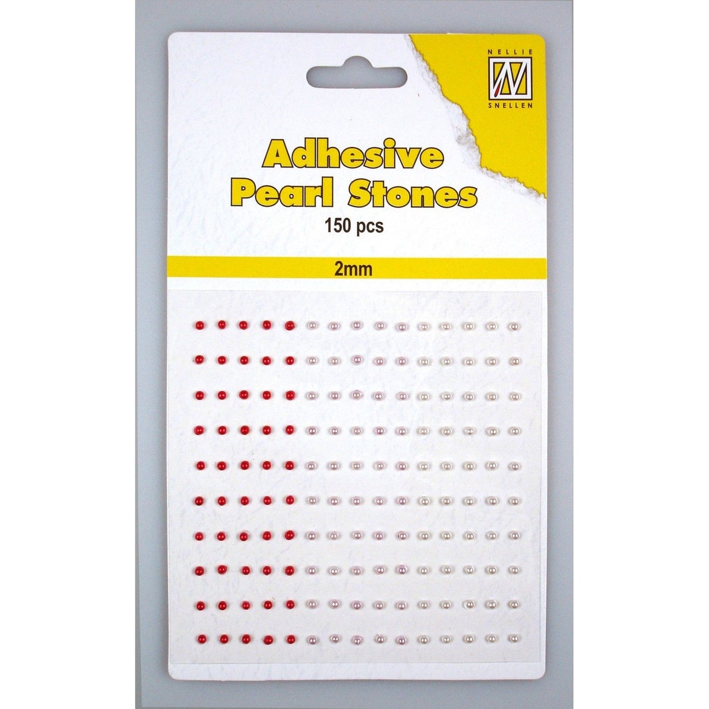 Le choix de Nellie • perles adhésives 150 pièces feuille 2mm 3 tons rouge