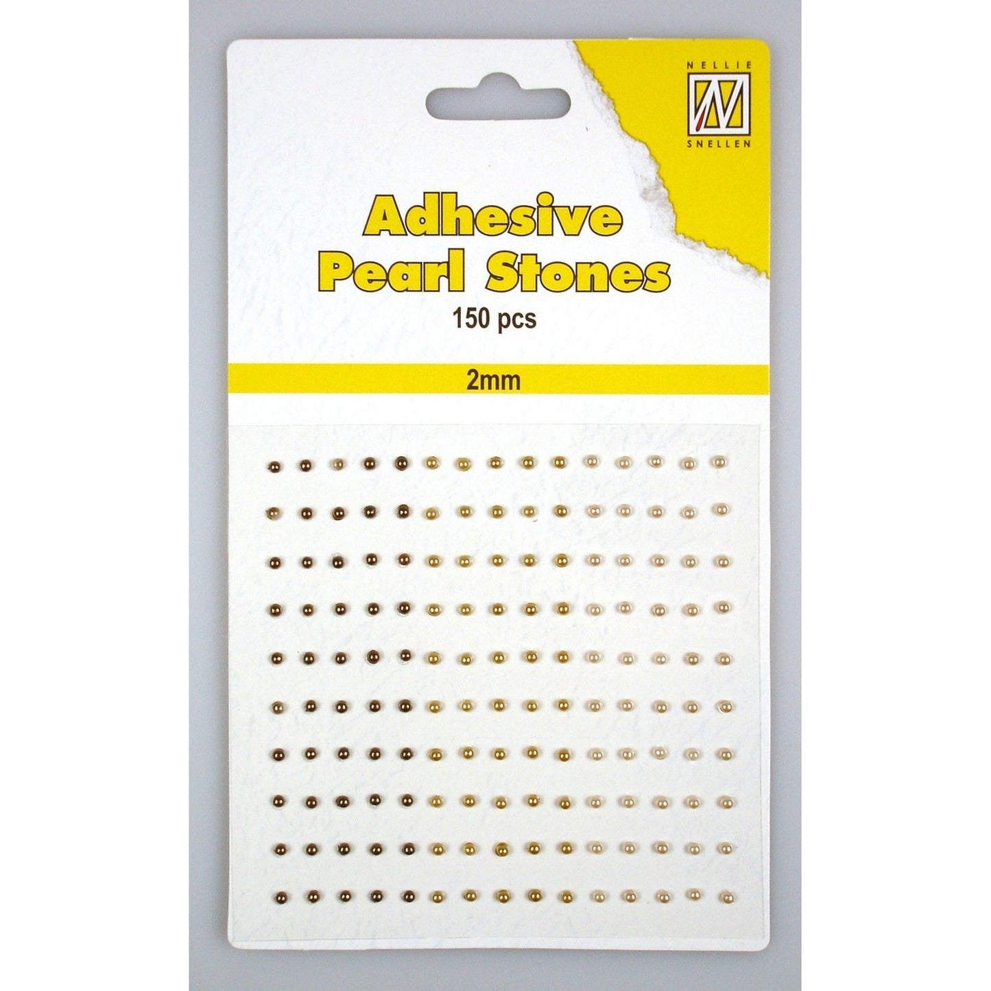 Le choix de Nellie • perles adhésives 150 pièces feuille 2mm 3 tons marron