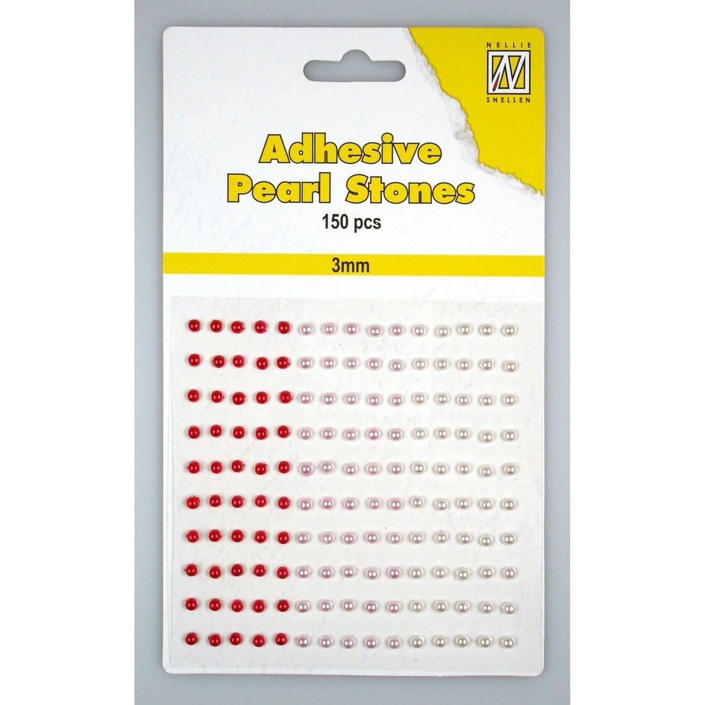 Le choix de Nellie • perles adhésives 150 pièces feuille 3mm 3 tons rouge