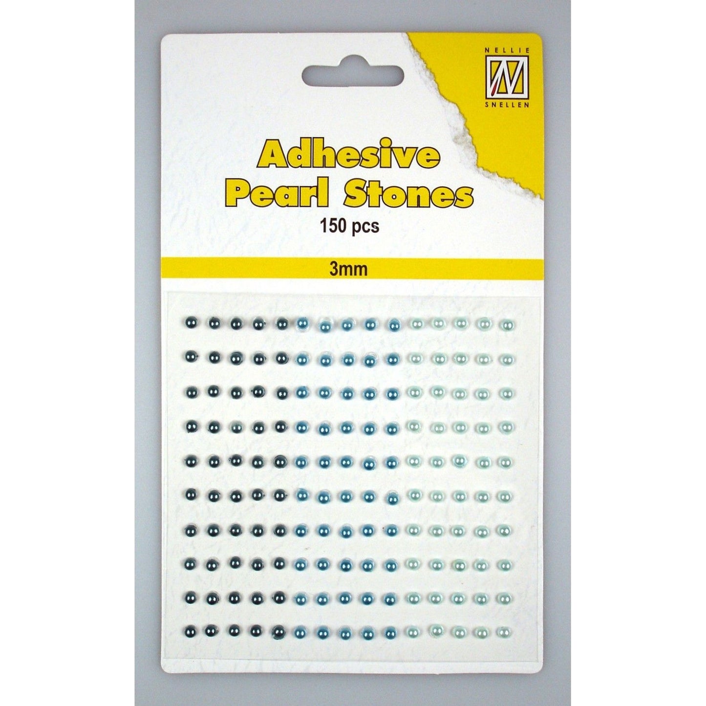 Le choix de Nellie • perles adhésives 150 pièces feuille 3mm 3 tons bleu