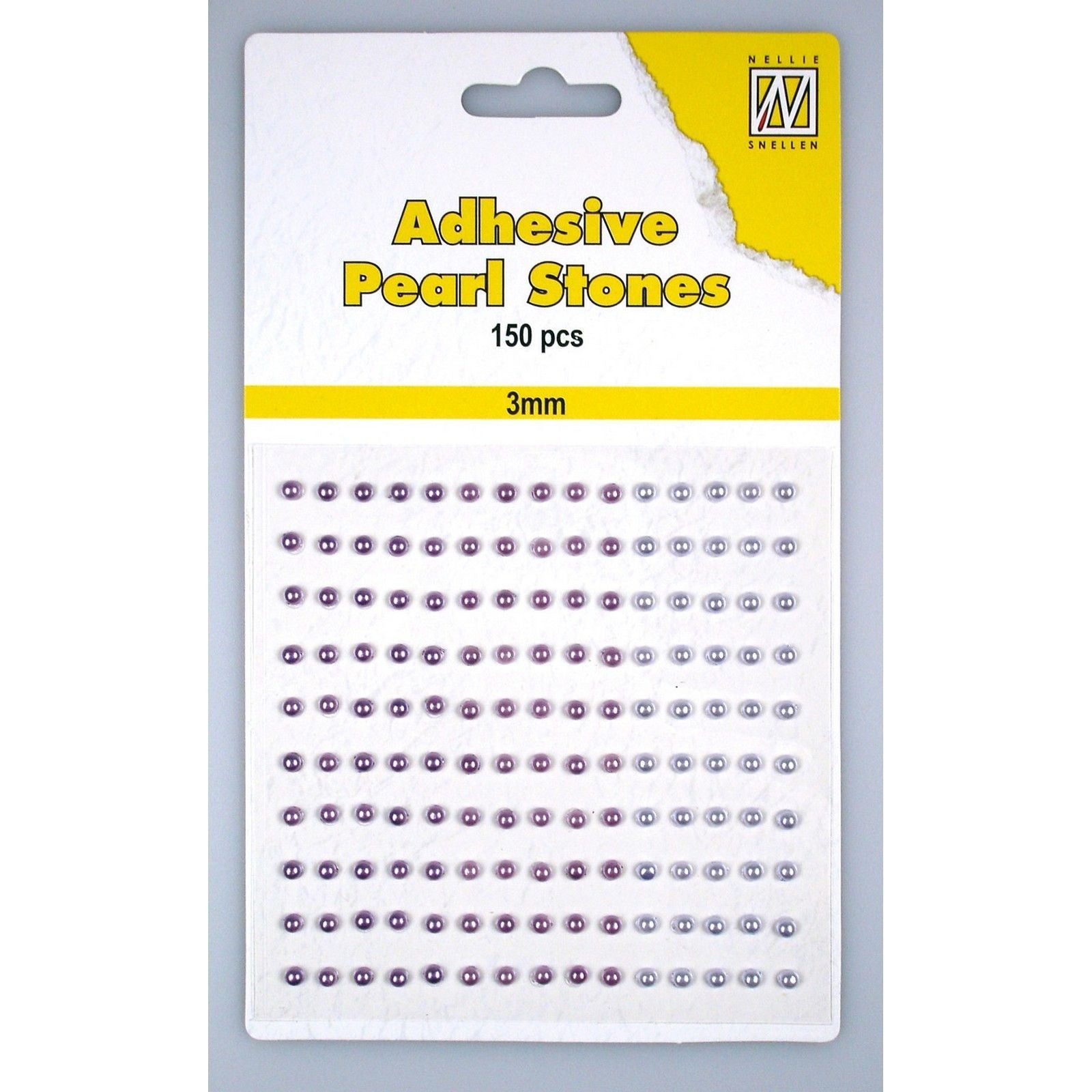 Le choix de Nellie • perles adhésives 150 pièces feuille 3mm 3 tons violet
