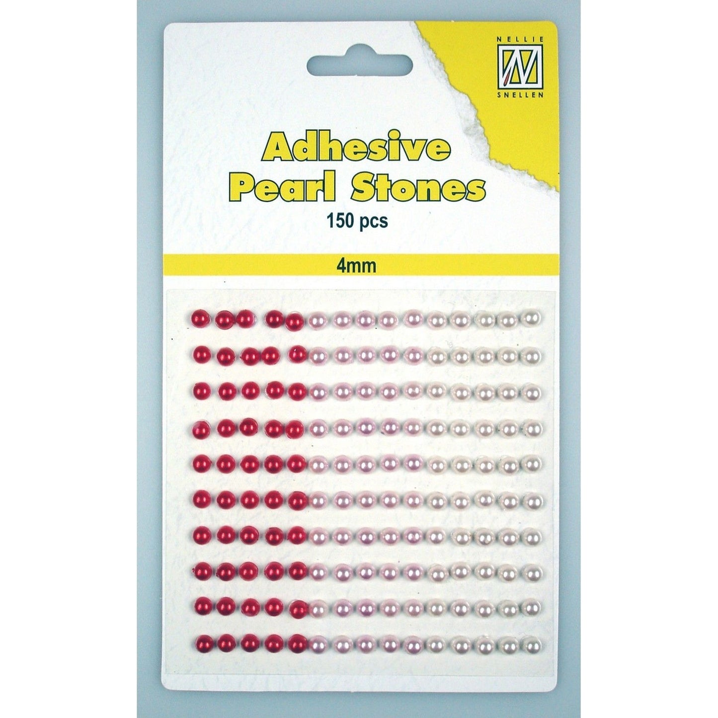 Le choix de Nellie • perles adhésives 150 pièces feuille 4mm 3 tons rouge