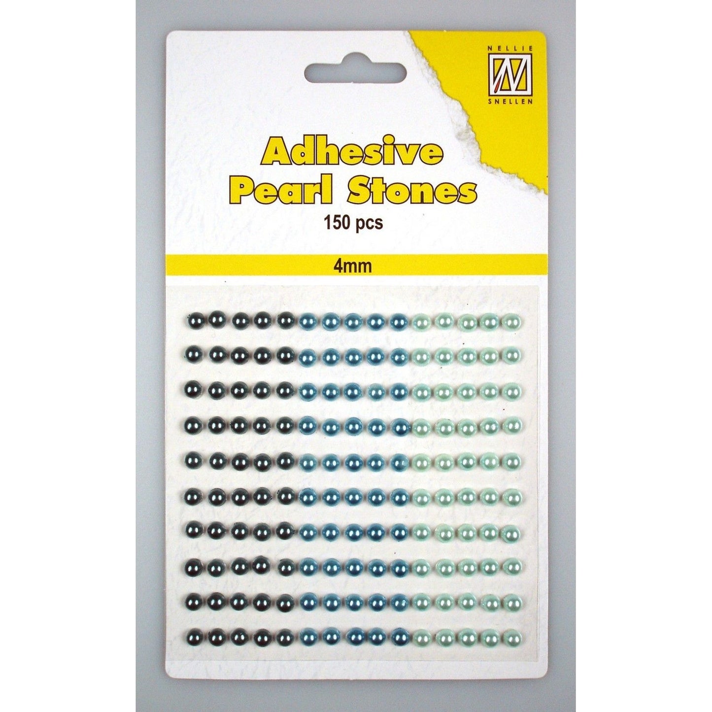 Le choix de Nellie • perles adhésives 150 pièces feuille 4mm 3 tons bleu