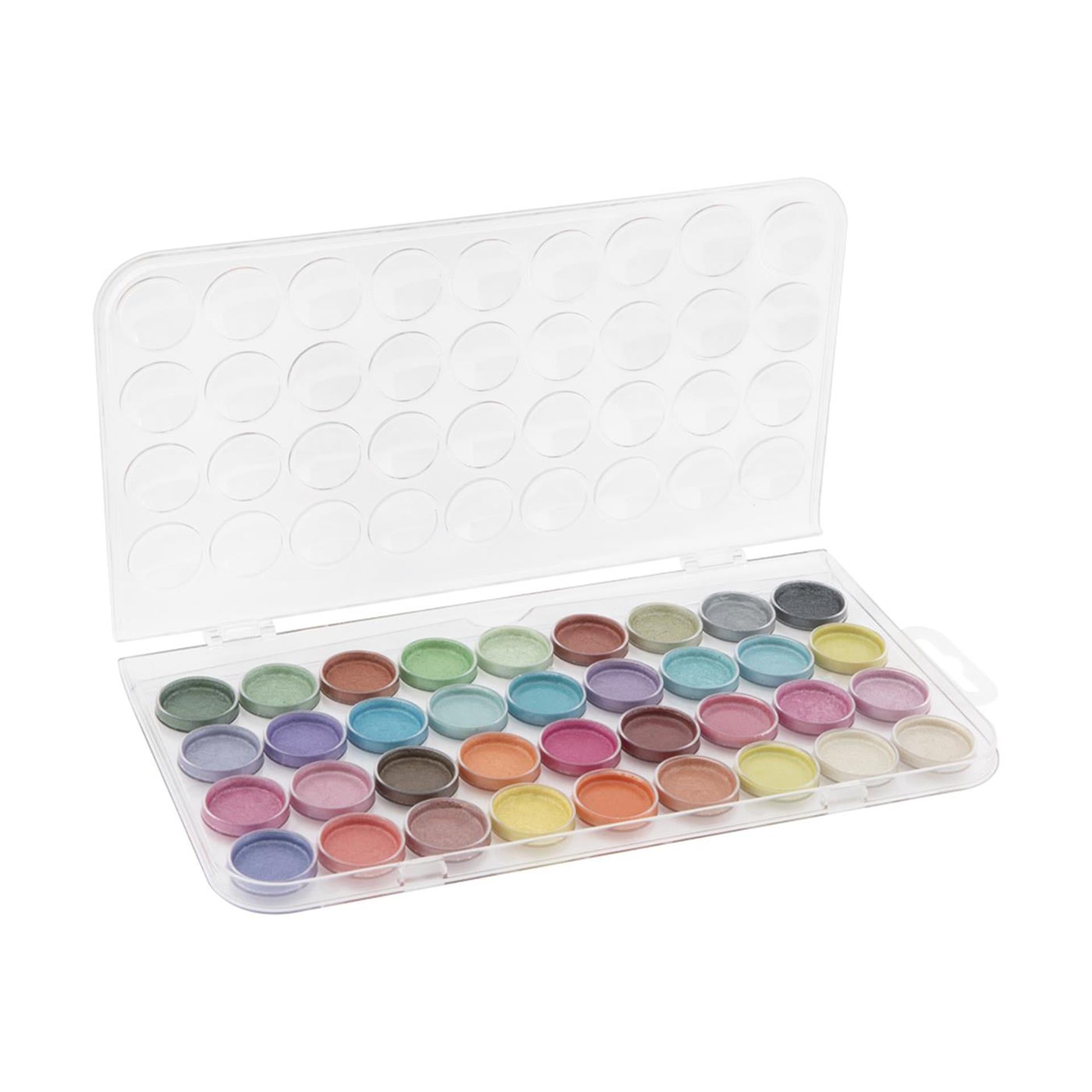 Palette de peinture Creative Craft Group Metallic Aquarel, 36 couleurs