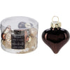 Pendentif de Noël en verre mélangé ambré, lot de 12 pièces