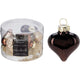 Pendentif de Noël en verre mélangé ambré, lot de 12 pièces