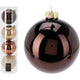Boules de Noël en tube mélange ambre 4pcs ø10cm