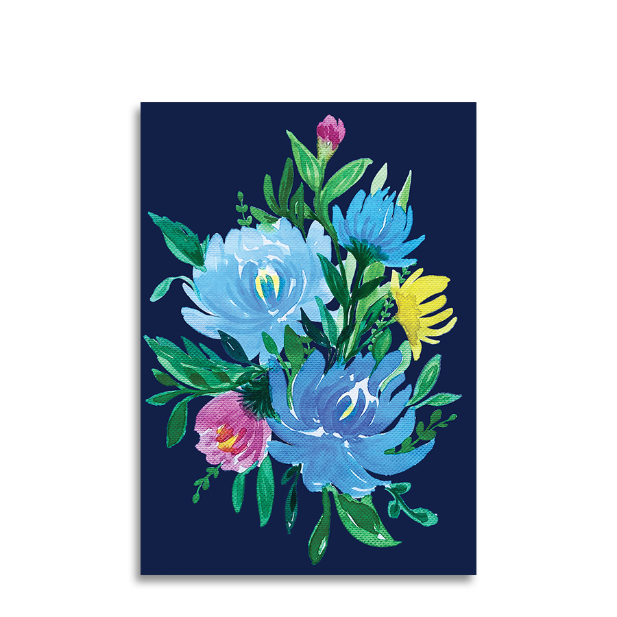 Art by andu carte de voeux paquet bleu