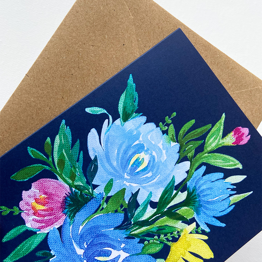 Art by andu carte de voeux paquet bleu