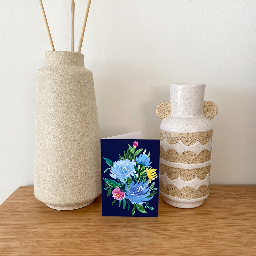 Art by andu carte de voeux paquet bleu