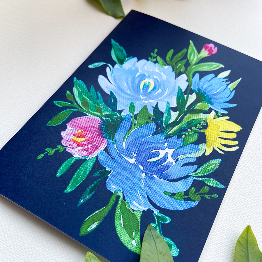 Art by andu carte de voeux paquet bleu