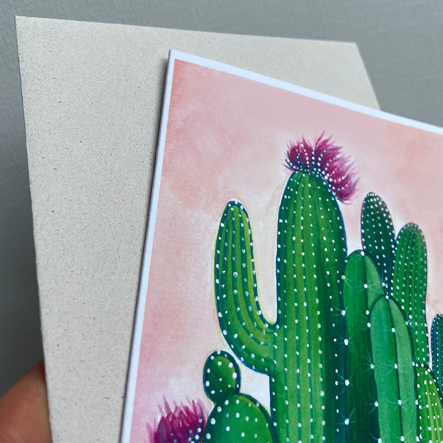 Art by andu carte de voeux cactus