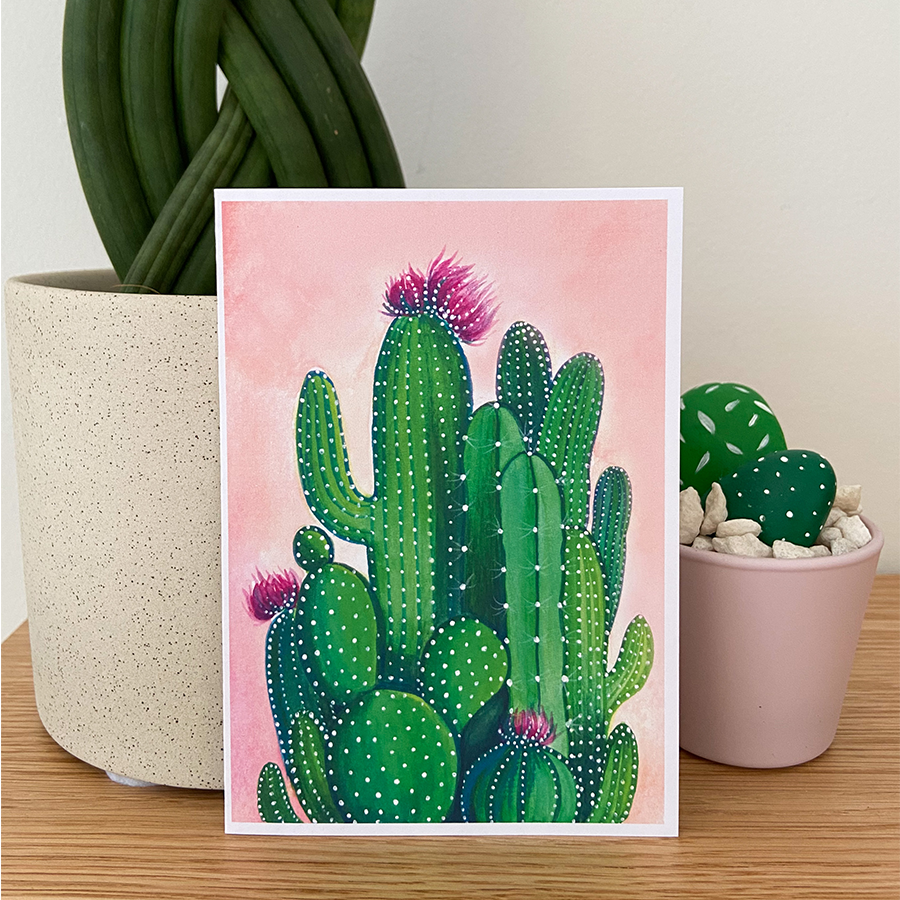 Art by andu carte de voeux cactus