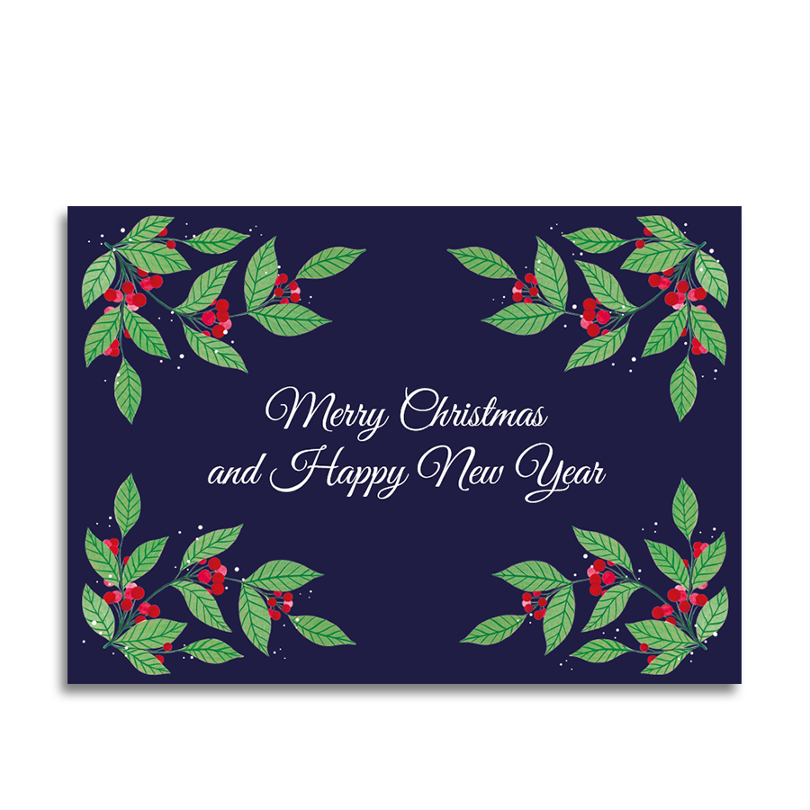 Art by andu carte de voeux noël bleu