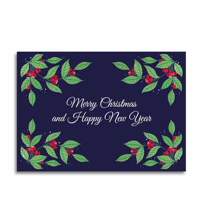 Art by andu carte de voeux noël bleu