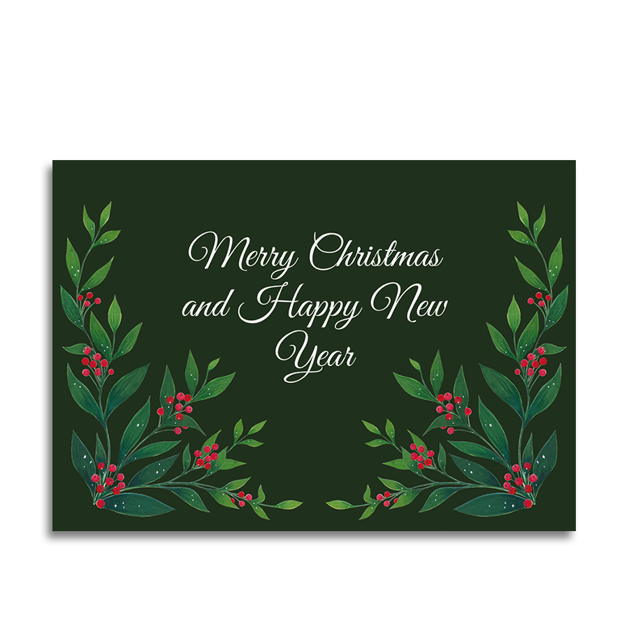 Art by andu carte de voeux Noël vert