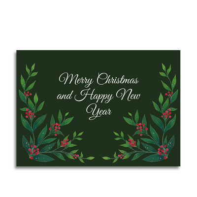 Art by andu carte de voeux Noël vert