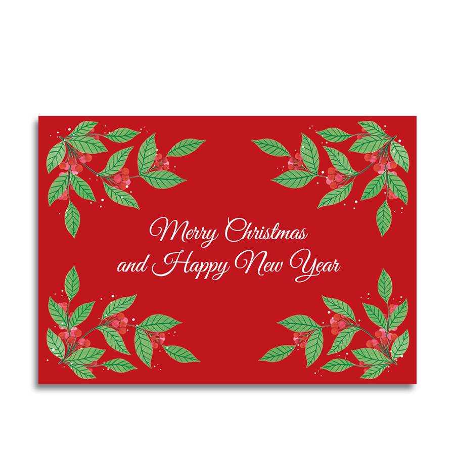 Art by andu carte de voeux Noël rouge