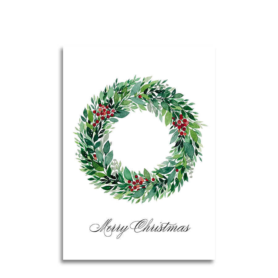 Art by andu carte de voeux couronne de Noël