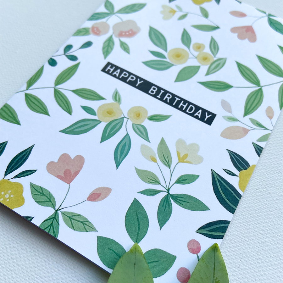 Art by andu carte de voeux joyeux anniversaire blanc