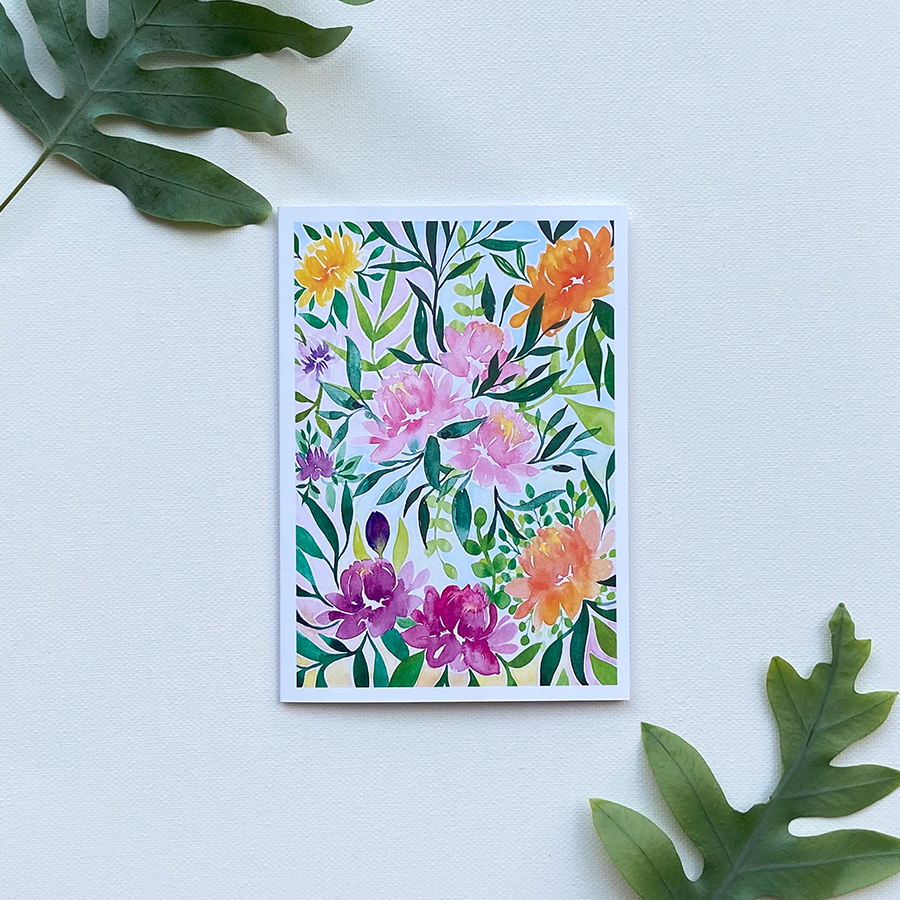 Art by andu carte de voeux fleurs de la jungle