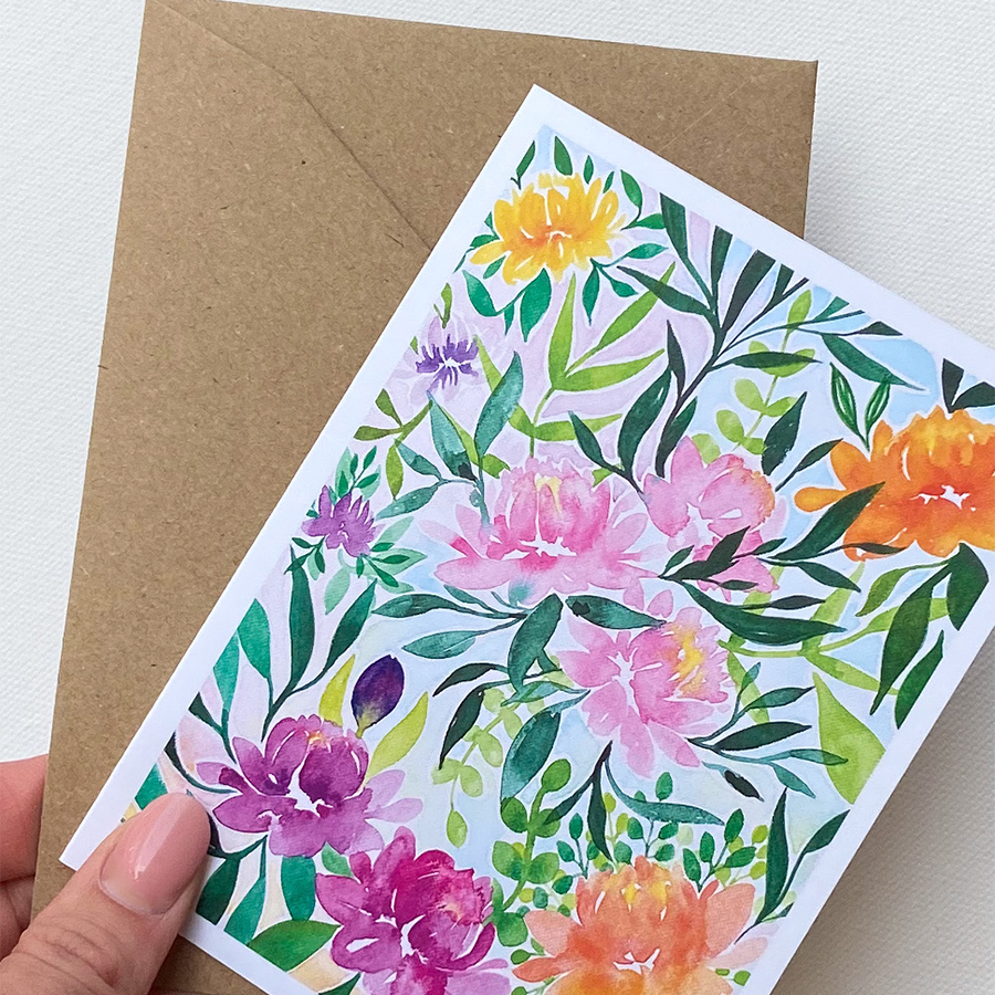 Art by andu carte de voeux fleurs de la jungle