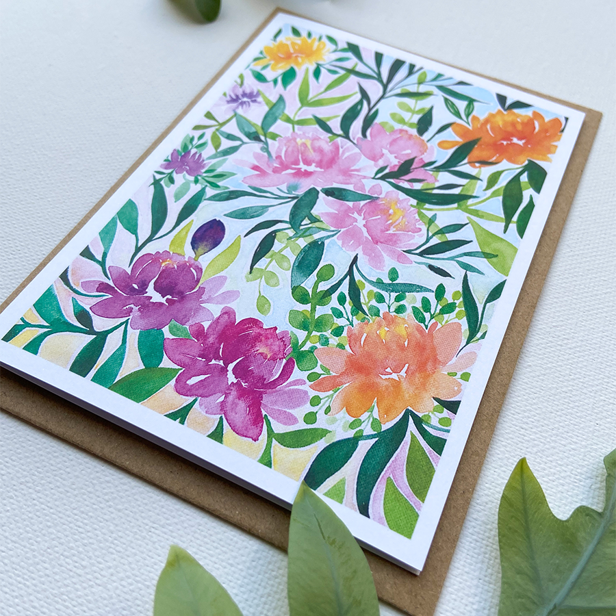Art by andu carte de voeux fleurs de la jungle