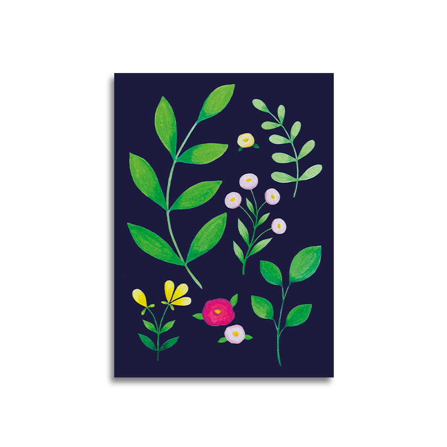 Art par andu carte de voeux botaniques modernes