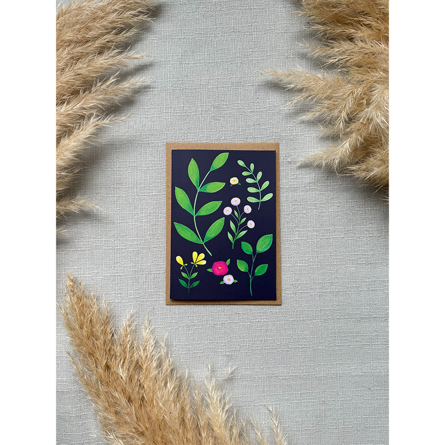 Art par andu carte de voeux botaniques modernes