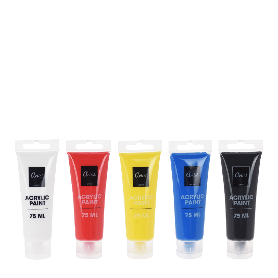 Ensemble de peinture acrylique d'artiste 75 ml 5 pièces
