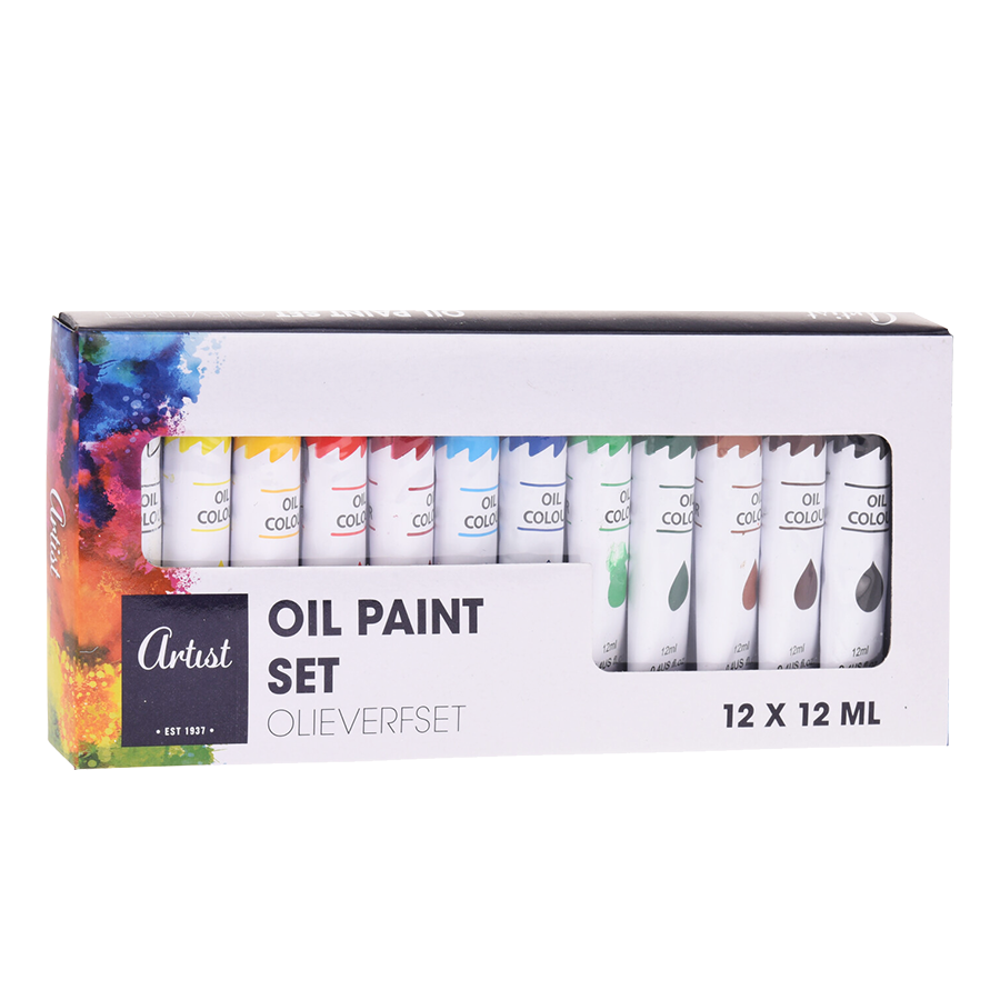 Set de peinture à l'huile d'artiste 12 ml 12 pièces