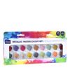 Ensemble aquarelle métallique, 18 couleurs