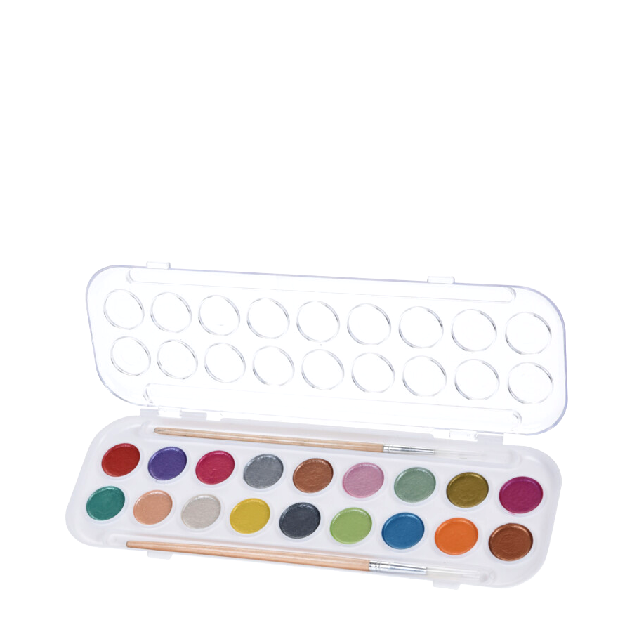 Ensemble aquarelle métallique, 18 couleurs