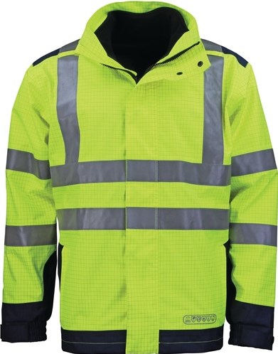 Météo Asatex, veste de sécurité anti-flamme | taille l | jaune bleu | 98% polyester 2% carbone | 1 pièce - 3850g xxxl 3850g xxxl