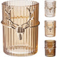 Photophore Home Stylisme 9cm 3ass ambre