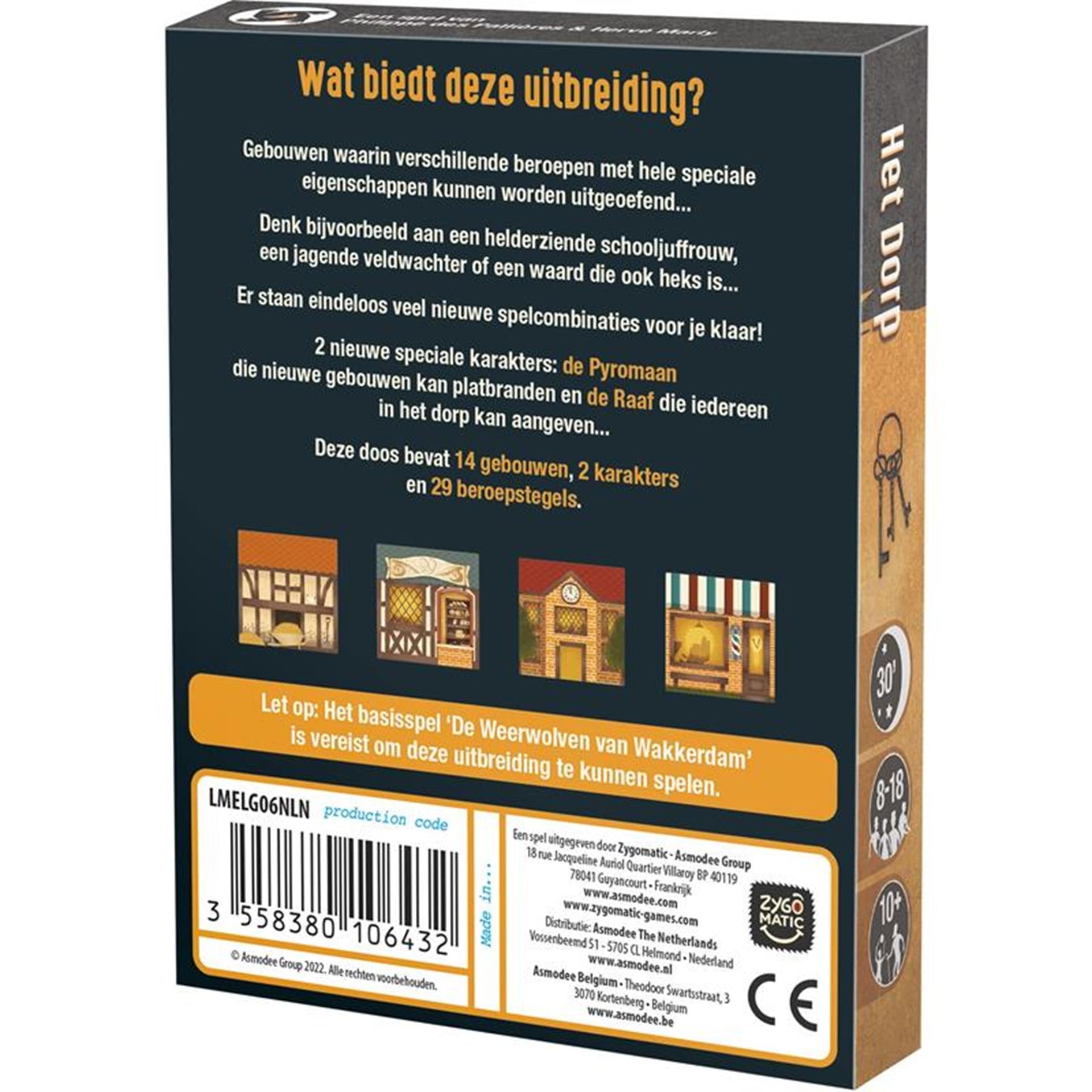 Asmodee de Weerwolves Van Wakkerdam l'expansion du jeu de cartes du village