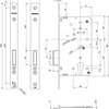 Serrure d'armoire Assa Abloy 2455 | dm50mm | ordinateur | plaque frontale en acier peint 24x235mm rectangulaire | dr 1+2+3+4 - 7962019