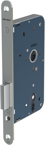 Serrure d'armoire Assa Abloy 2455 | dm50mm | ordinateur | plaque frontale en acier peint 24x235mm rectangulaire | dr 1+2+3+4 - 7962019