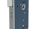 Serrure à barillet Assa Abloy 2465 | dm50mm | trou de manivelle 8mm | plaque frontale en acier peint 20x235mm arrondie | Dr 1+3 2+4 - 7962040