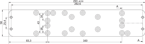 Assa abloy dca126 plaque de montage pour dc340 347 | galvanisé - 10027535