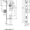 Serrure de porte Assa abloy n1500 | dm40mm | pièce 92mm | trou de manivelle 8mm | plaque frontale acier inoxydable 24x270mm rectangulaire | loquet en zamac nickelé | Dr 1+3 2+4 - 10049531