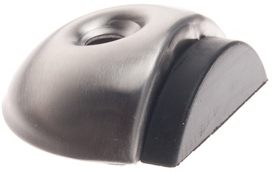 Butée de porte Assa Abloy en acier inoxydable | arrêt de porte au sol demi-lune | ø56x48x18mm | caoutchouc 8mm | longueur : 48 mm - p000238189-001-001