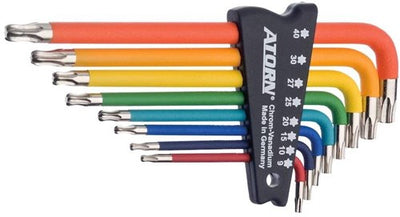 Atorn tx jeu de clés torx 8 pièces avec rotule - 6479040